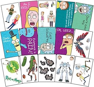 Rick and Morty Stickers - Complete Set of 15 Vending Sticker Sheets Featuring Rick, Morty, Mr. Meeseeks, Summer, Pickle Ri...