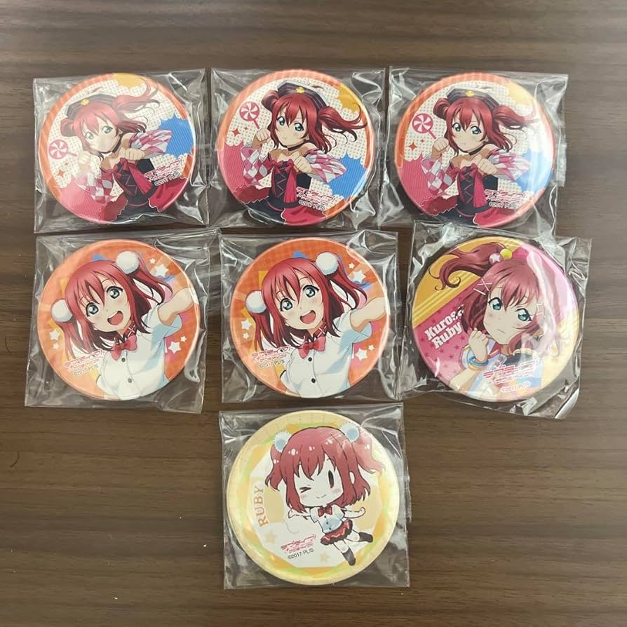 ラブライブ サンシャインAqours 黒澤ルビィ缶バッジまとめ売り