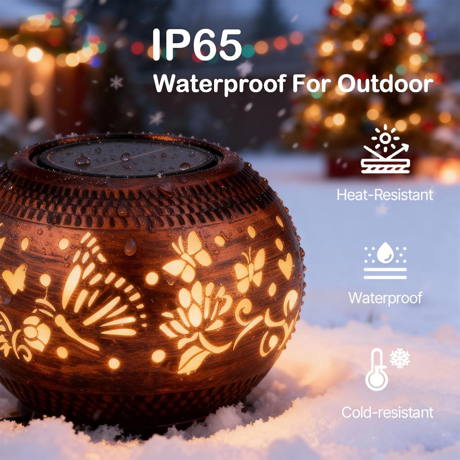 Butterfly Solar Lantern Outdoor Patio Decor, 2 Pack Retro Metal Waterproof Garden Decor Solar Table Light, Birthday Gifts for Women Mom Grandma ,Yard Porch Garden Balcony Decorations