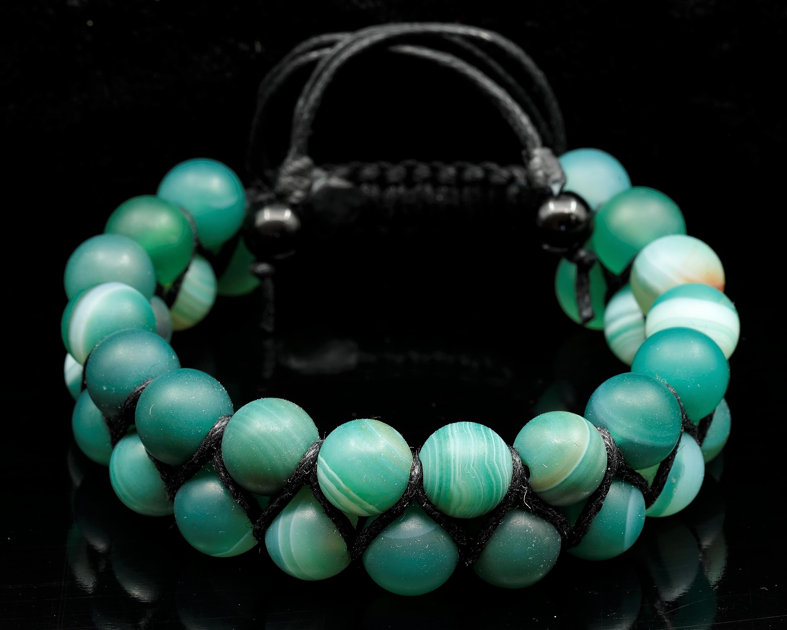 - Pulsera de cuentas de cuarzo ahumado natural, piedra desintoxicante, pulsera unisex de macramé (mujer, cuarzo ahumado)