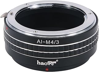 Haoge マニュアルレンズマウントアダプター Nikon Nikkor F/AI/AIS/D マウントレンズからオリンパスとパナソニックマイクロフォーサーズ MFT M4/3 M43マウントカメラ用
