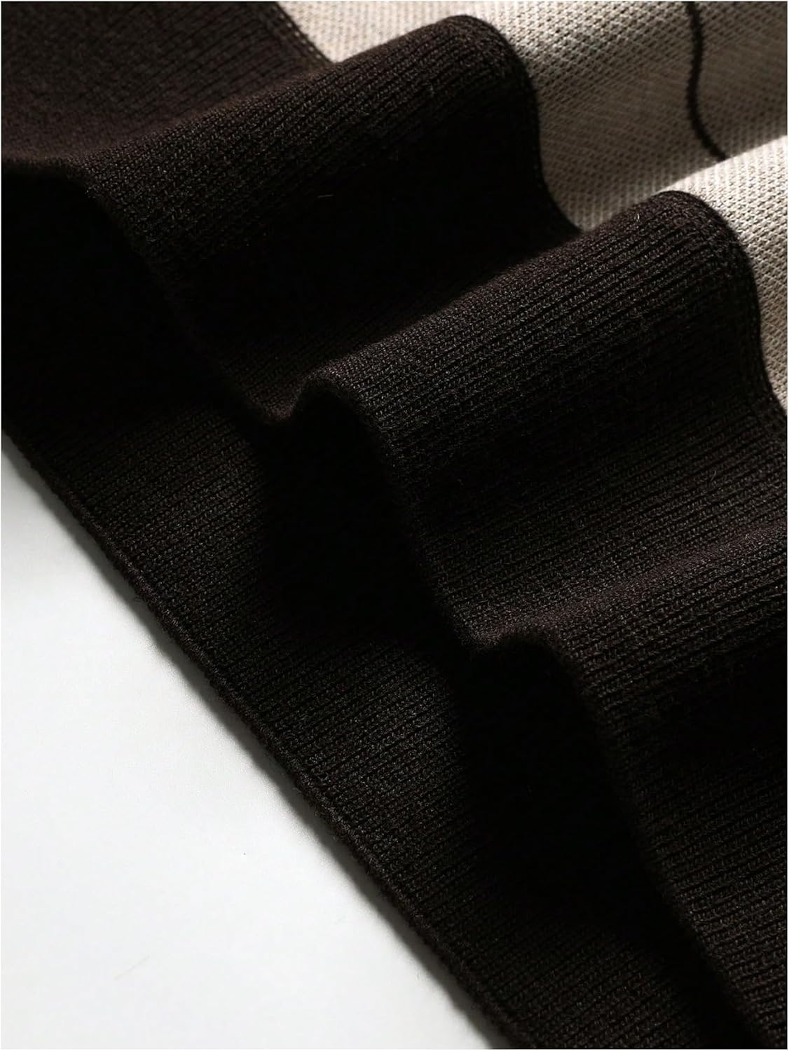 OYOANGLE Men's V Neck Sweater Vest Printed Work Dressy Sleeveless Knitted Pullover Sweaters - Image 4