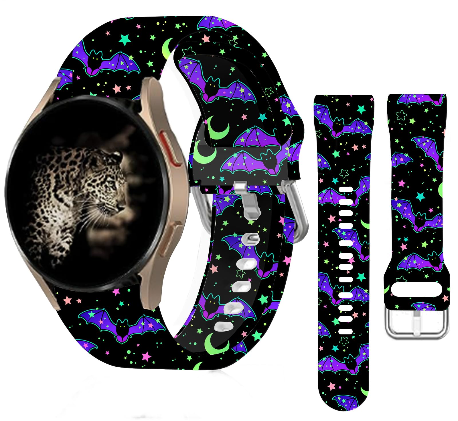 POFMGT 20mm Silicone Sport Bands Compatible for Galaxy Watch 6/Watch 5/Galaxy Watch 4 40mm 44mm/Classic 42mm 46mm/Watch 3 41mm, Active 2 Watch Bands,