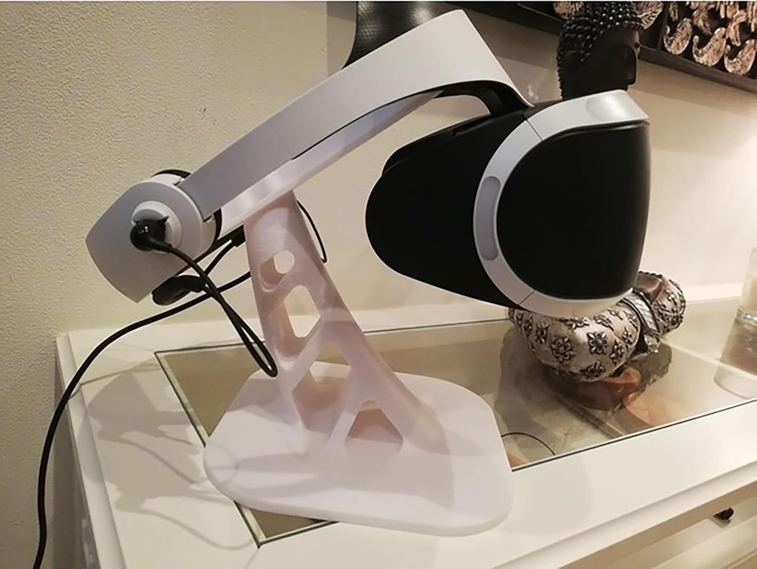 VR Headset Stand Charging Dock Mount Stand for Sony PlayStation VR/PSVR1/PSVR2/Oculus Rift S, Virtual Reality Display Holder Accessory (Yellow)