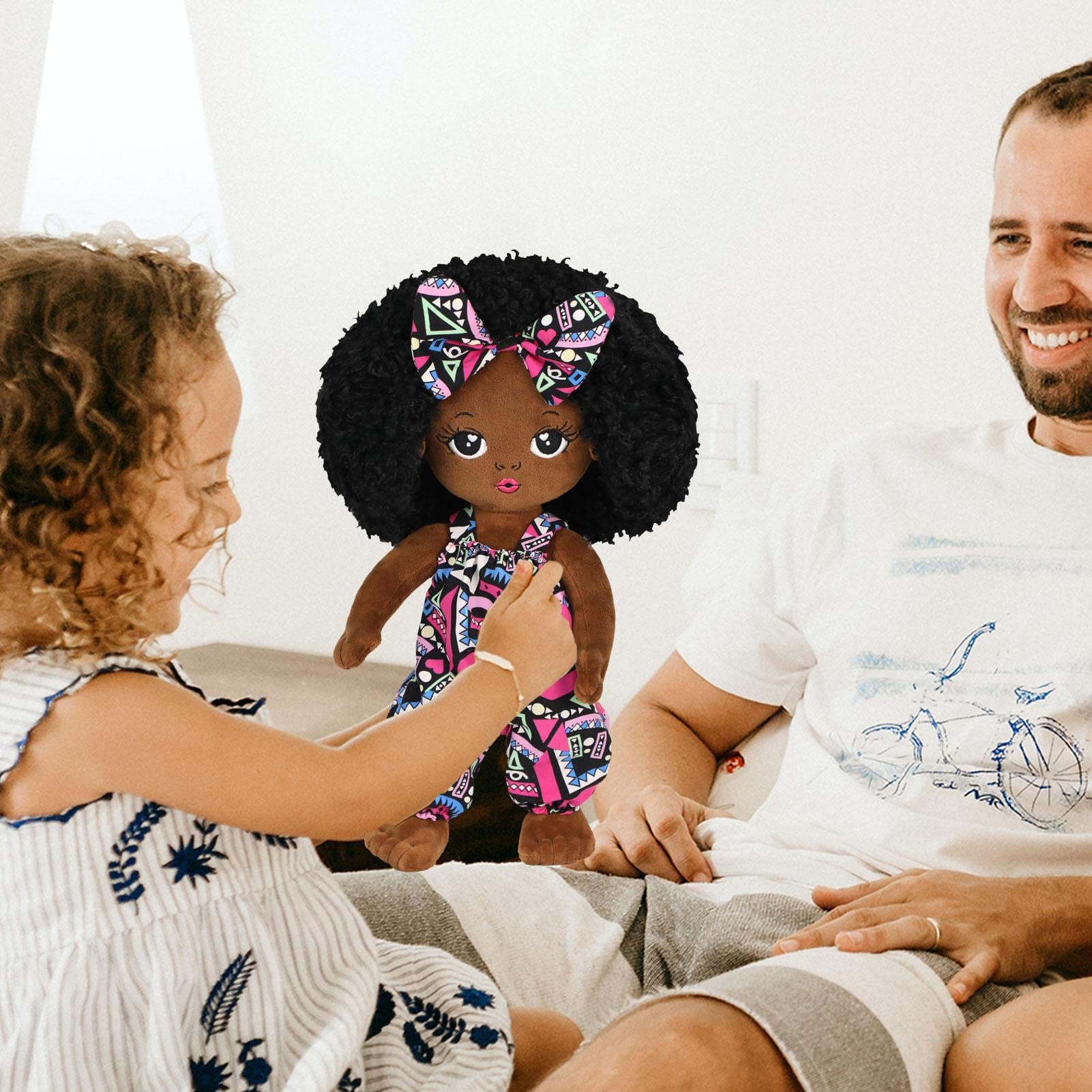 Amazon.co.jp: 黒人の女の子のぬいぐるみ - アフリカンアフロ