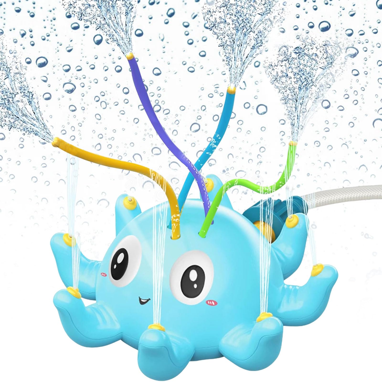 Aspersor De Agua Para Niños Al Aire Libre, Juguete De Agua Para Niños, Aspersor De Agua Para Jardín, Rociador De Césped De Pulpo Para Niños, Juguete De Baño Para Exteriores, Azul Y Rosa