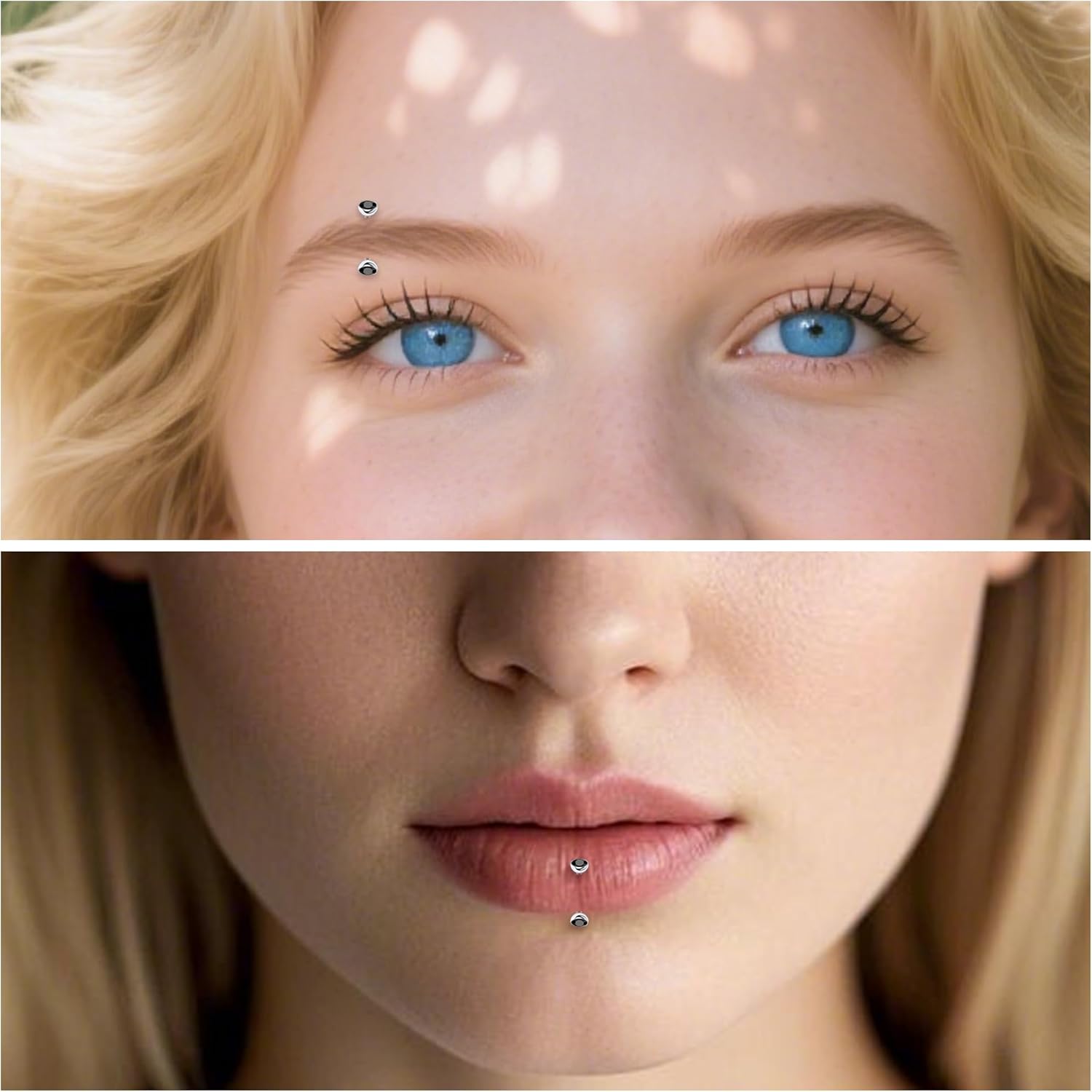 Ruifan 16g Rook Piercing Jewelry Titanium Internally Threaded Jeweled CZ Curved Barbell Eyebrow Tragus Helix Conch Lobe Labret Earrings Lip Rings Piercing Jewelry For Women Men 6mm 8mm 10mm - Image 3