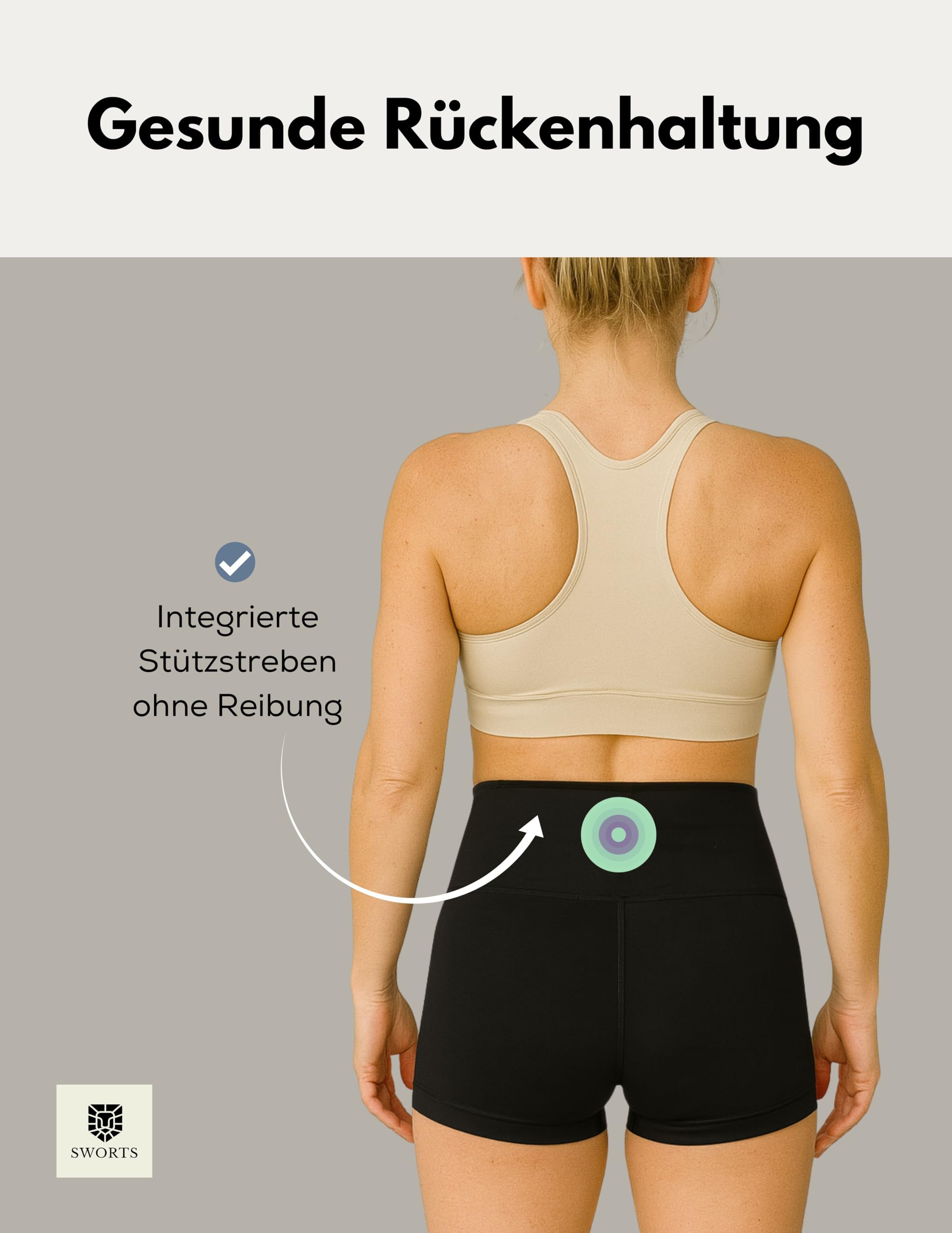 Damen CORE Panty für Rückenstütze (LWS) ProSkin Rückenbandage-Technologie (Diskreter Stützgürtel)