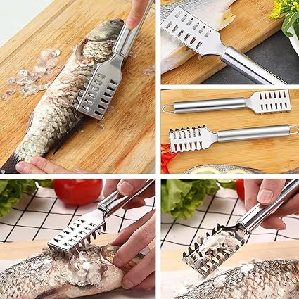 Krishnajeet Stainless Steel Fish Scale Remover Scale Cleaner (Pack of 1 Piece)