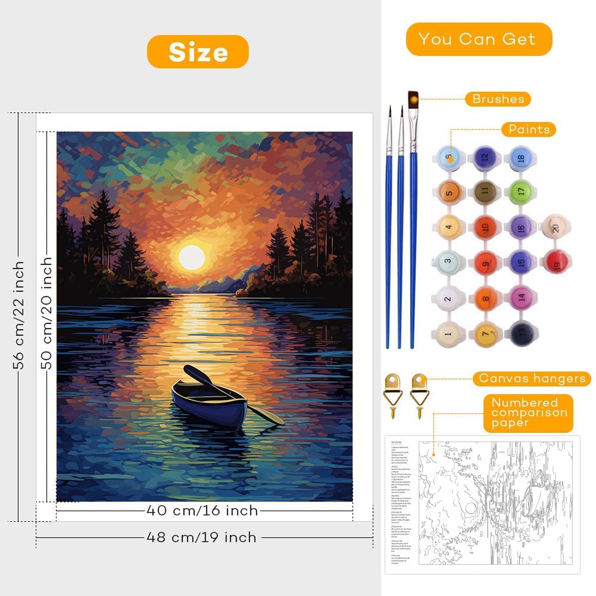 Shukqueen Kit Pittura A Olio Fai Da Te – Gatto Del Cheshire – Tela 30,5x50,5 Cm Con Cornice