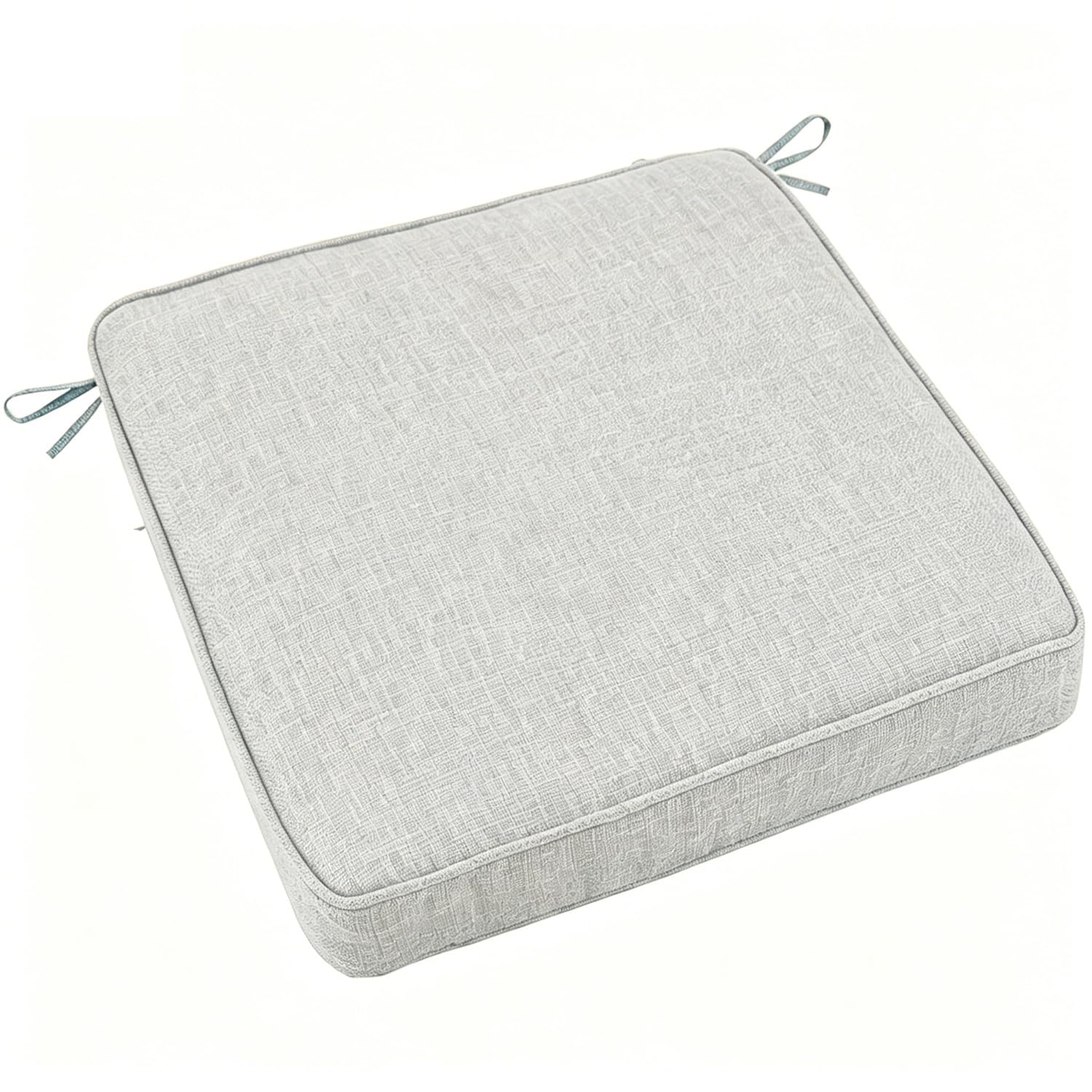 PLCIVSA Square Seat Cushions 25×25/30×30/45×45/50×50cm for Kitchen Chairs/Dining/Office,Memory Foam Chair Pads with Ties & Non-Slip Bottom,Washable Removable(Beige,60x60x8cm)