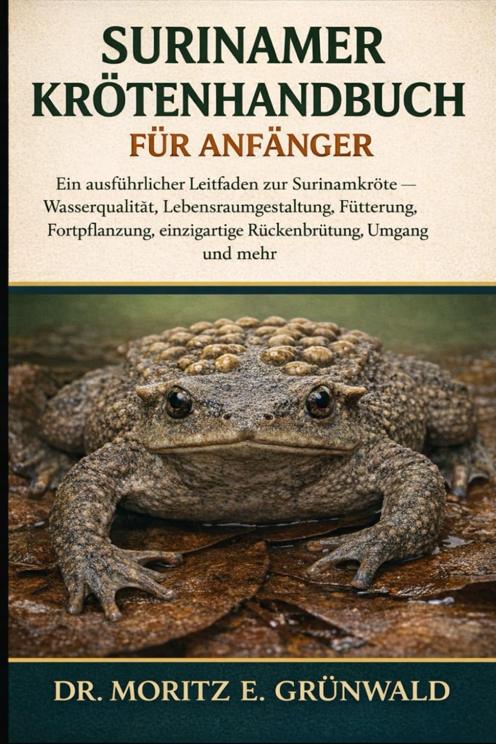 SURINAMER KRÖTENHANDBUCH FÜR ANFÄNGER: Ein ausführlicher Leitfaden zur Surinamkröte – Wasserqualität, Lebensraumgestaltung, Fütterung, Fortpflanzung, einzigartige Rückenbrütung, Umgang und mehr