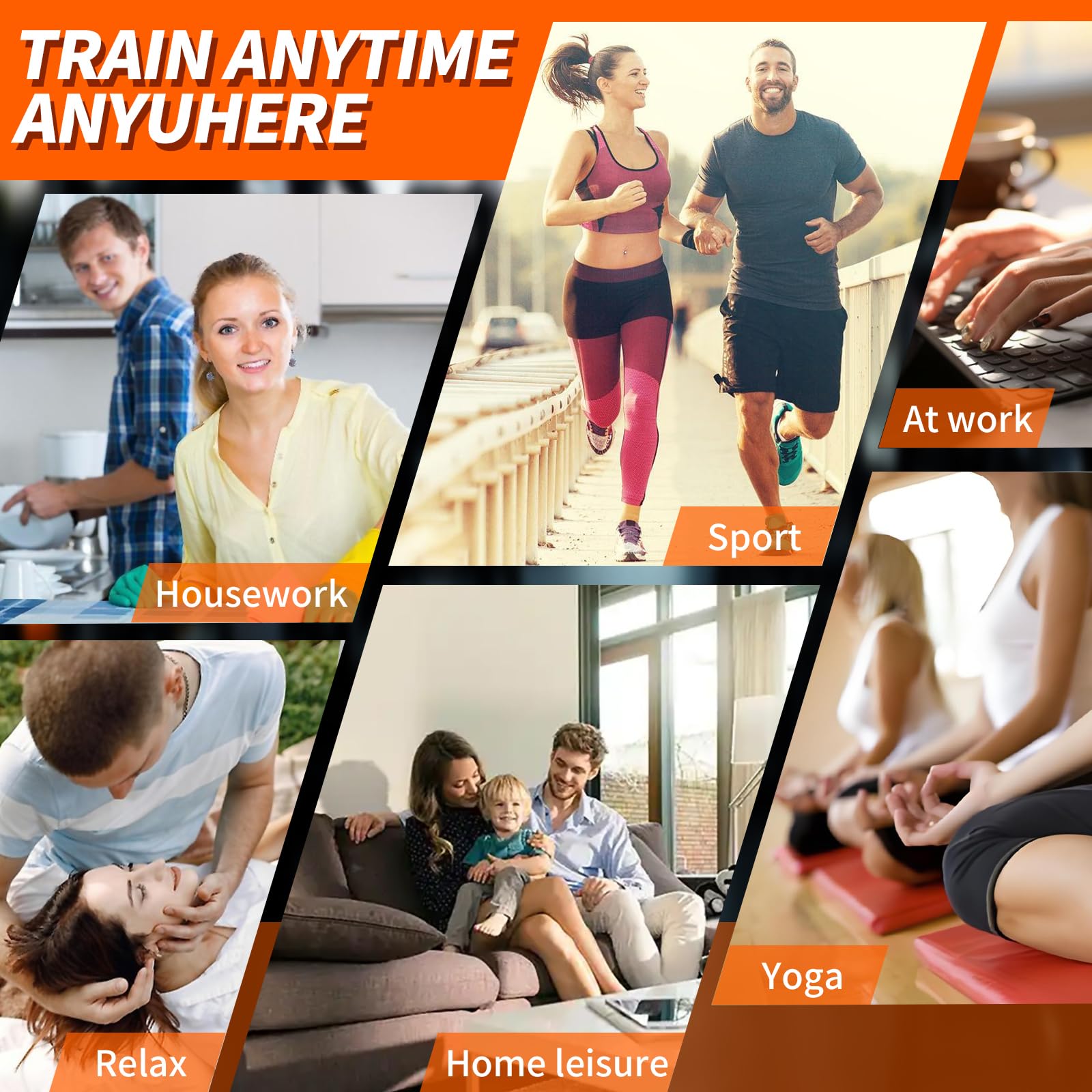 Fitness Belt,Model KLT-07,ABS Stimulator,Ab Machine,Abdominal Toning Belt,Fitness Training Ab Trainer Equipment for Home,Fitness Strength Training Workout Equipment for Men and Women Orange red