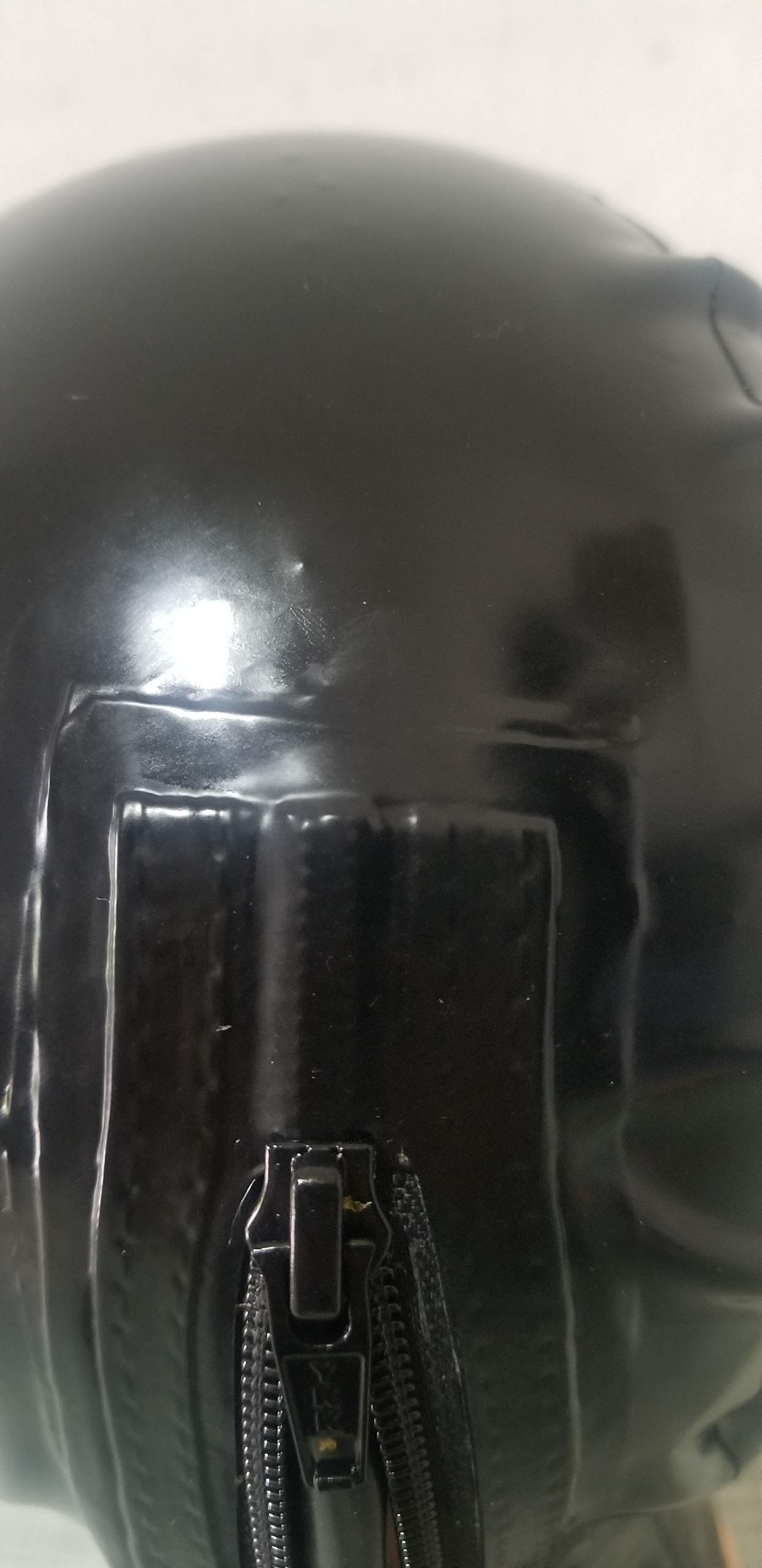 MFMYEE Masque en latex, cagoule laissant les yeux et le menton découverts, capuche cosplay SM, masque d'Halloween. (1 Unité (Lot de 1))