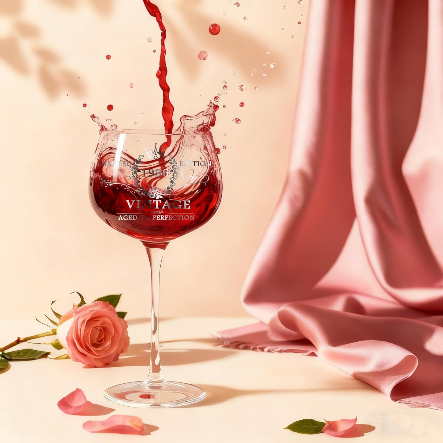 30TH Birthday Gifts for Her, Vintage 1996 Engraved 30th Hand-Blown Wine Glass, 30 Year Old Birthday Decorations For Women, Funny 30 Bday Gifts Idea For Woman, Friends, Daughter, Wife, Sister - Image 6