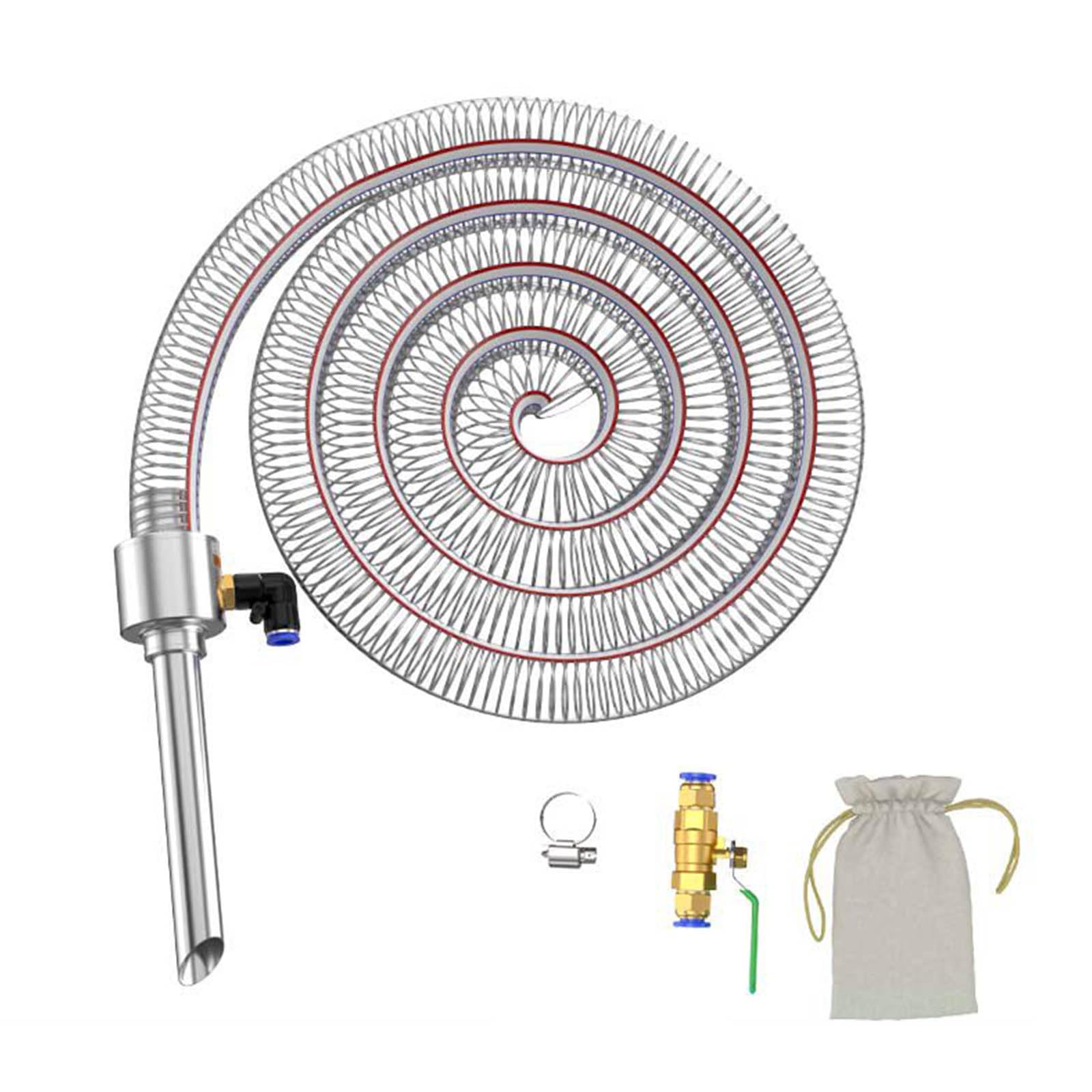 Pneumatische Vakuum-Füttermaschine, Edelstahl-Auto-Lader mit Schlauch und Kugelhahn, staubdichtes Design für Pulvergranulat und Partikel