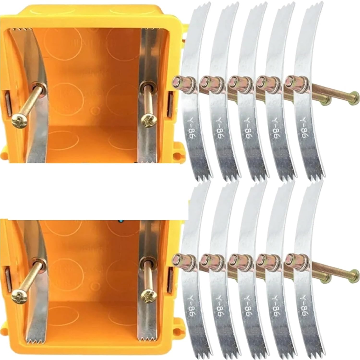 Versatile 100/50PCS Dark Box Repair Screw 86-Type Wall Mount Electrical Plug Switch Outlet Socket Cassette Replacement Clip Kit(50pcs)