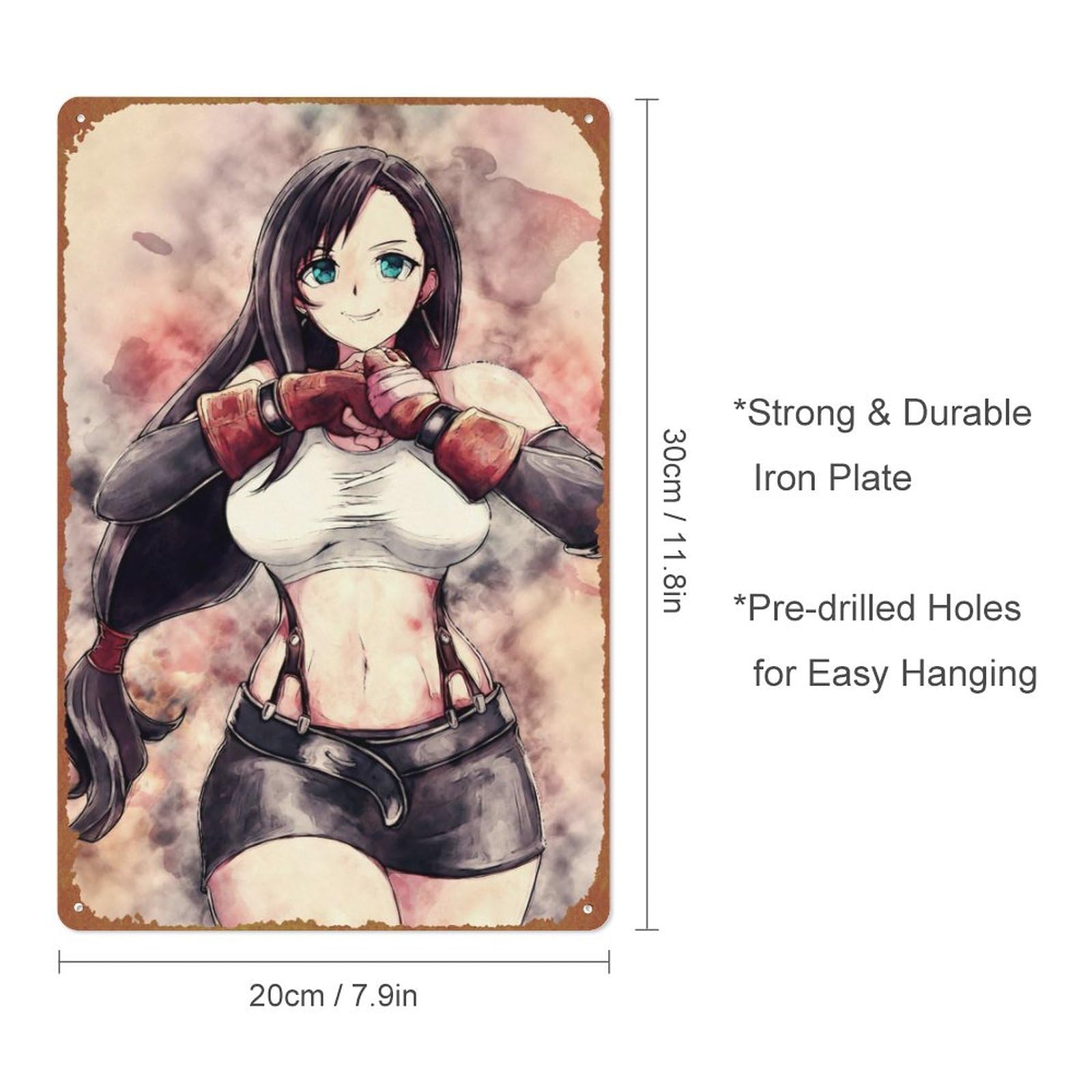 Amazon.com: Tifa Lockhart Game Poster Retro Metal tin Sign