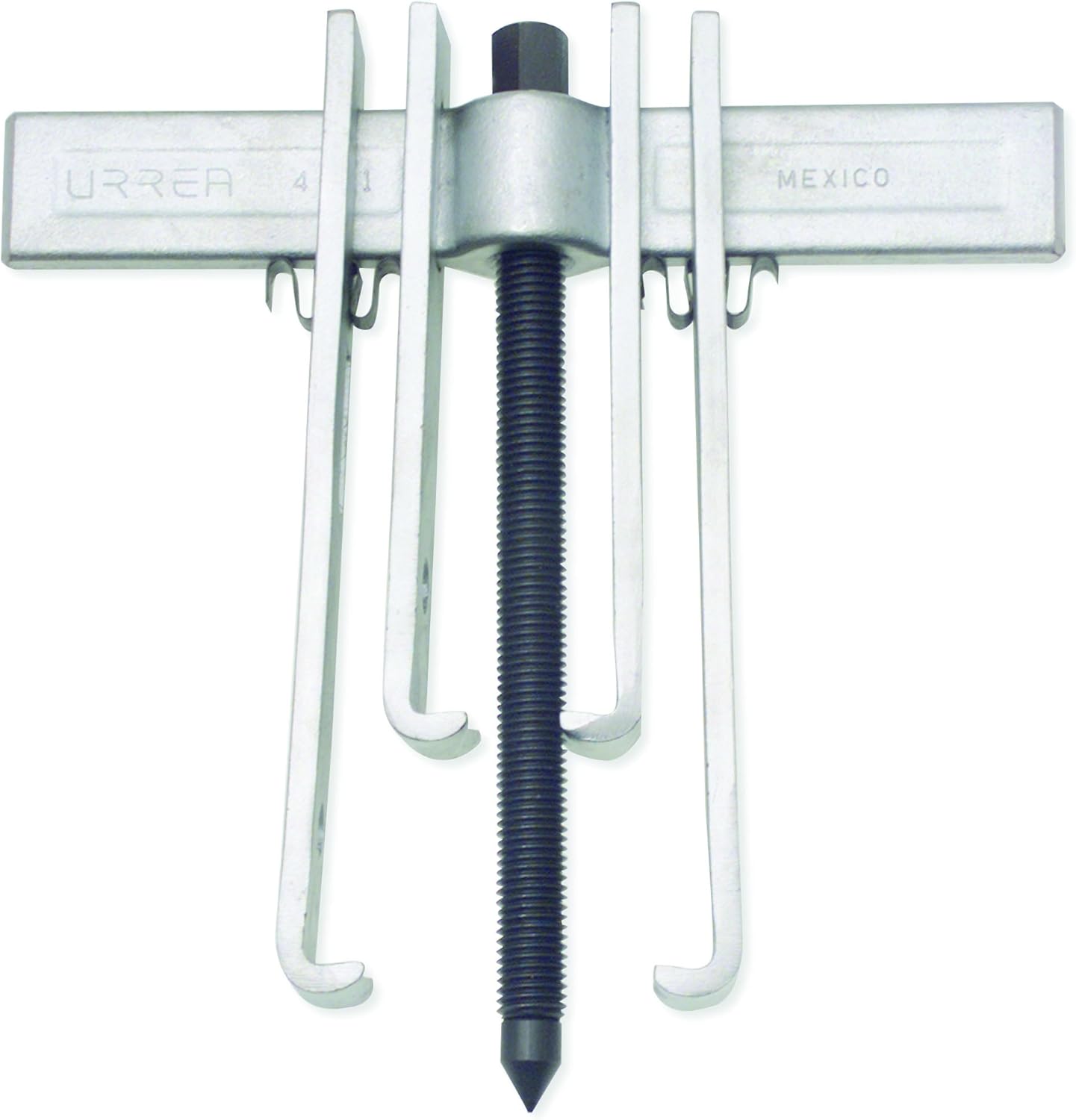 URREA 10-Ton Straight Jaw Puller Set - 8-piece Mechanical Gear Puller with Interchangable & Adjustable Jaws - 4232SJ