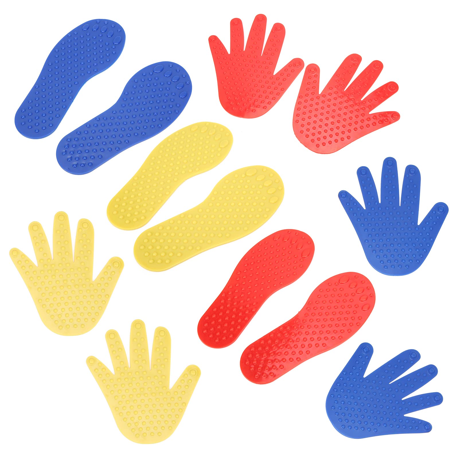 6Pcs Hands and Feet Sensory Play Mat, PVC Exercise Game Mat Coordination Training Toy for Kids Adults Indoor Outdoor Use Colorful Motor Skills Development