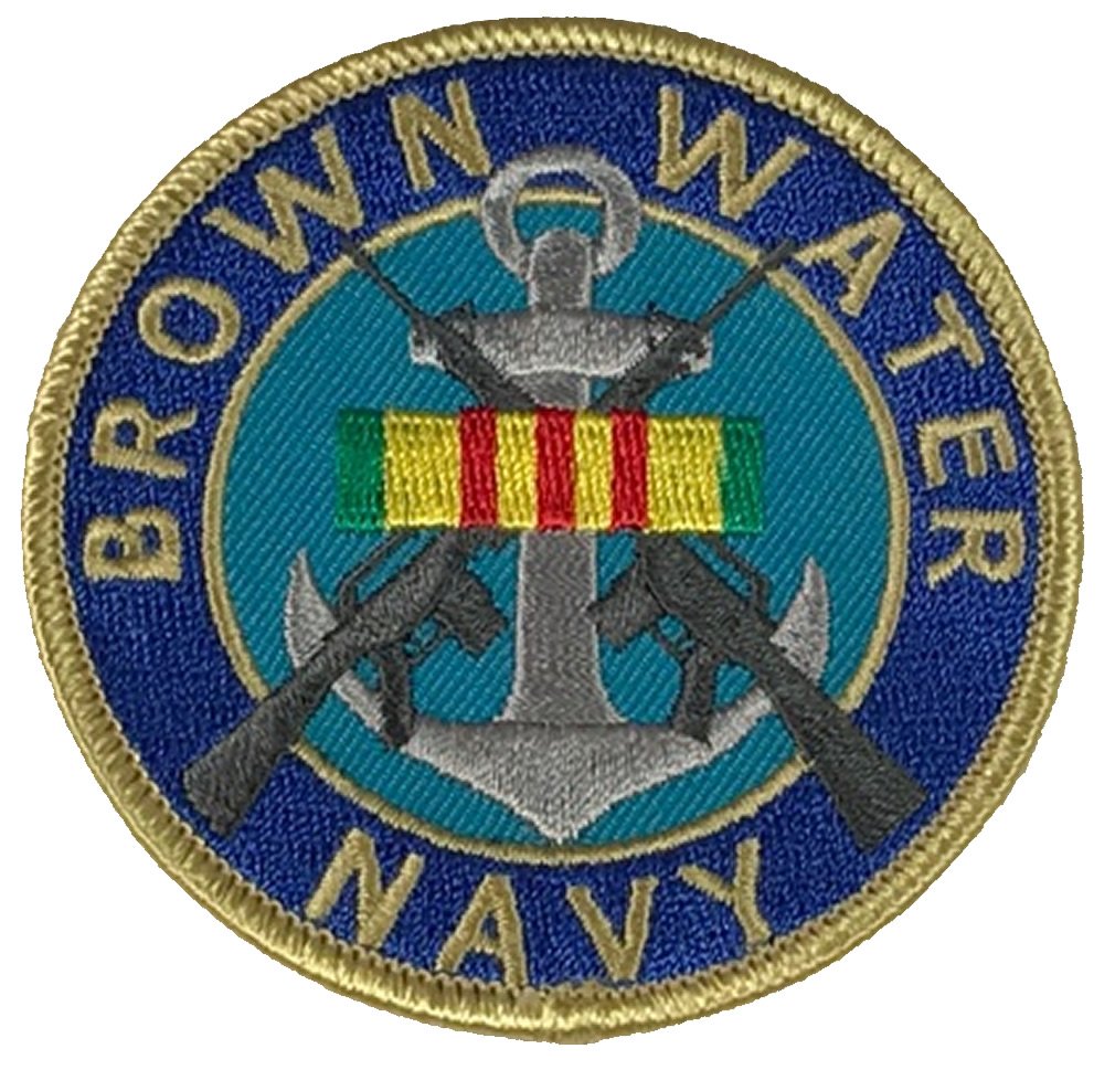 Brown Water Navy W/Vietnam Ribbon Patch - Color - Veteran Owned Business