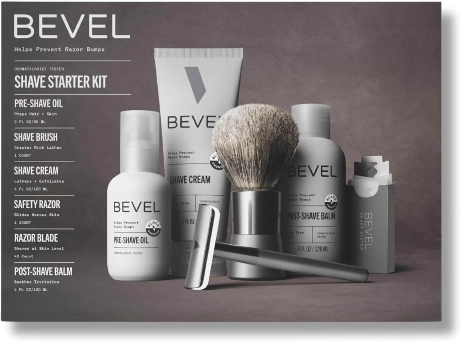 Shaving Kit for Men, Includes Safety Replacement Blades,