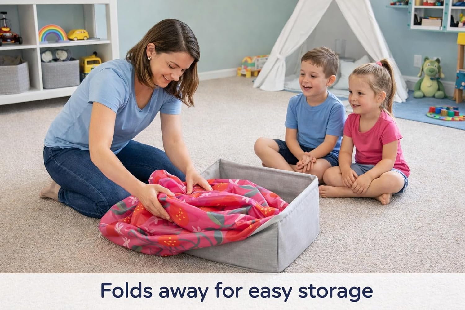 PoolCandy Strawberries & Cherries Inflatable Sunning Pool – 5-Foot Round Adult Lounge Splash Pool for 2 Adults, Backyard Patio Summer Relaxation Tub