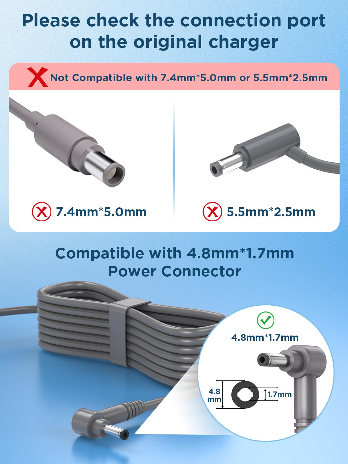 Cavo di ricarica 30,45V per Dyson V10 V11 V12 V15 SV12 SV14 SV15 SV16 SV20 SV22, alimentatore per Dyson Cyclone Absolute Animal Motorhead Fluffy, caricabatterie per aspirapolvere, accessori Vacuum