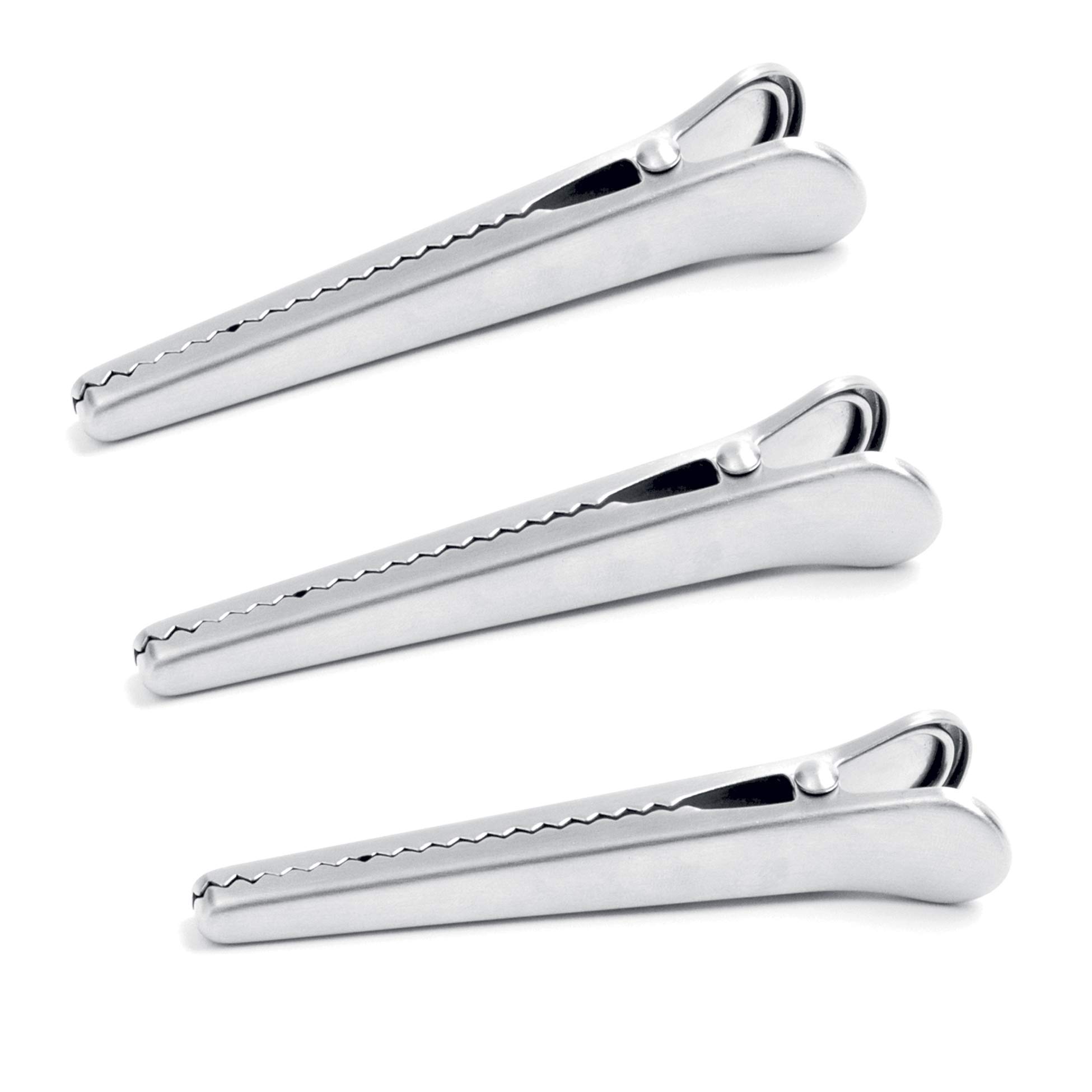 Norpro 163 Stainless Steel Jaw Clips, Set of 3, 3 Piece, Silver