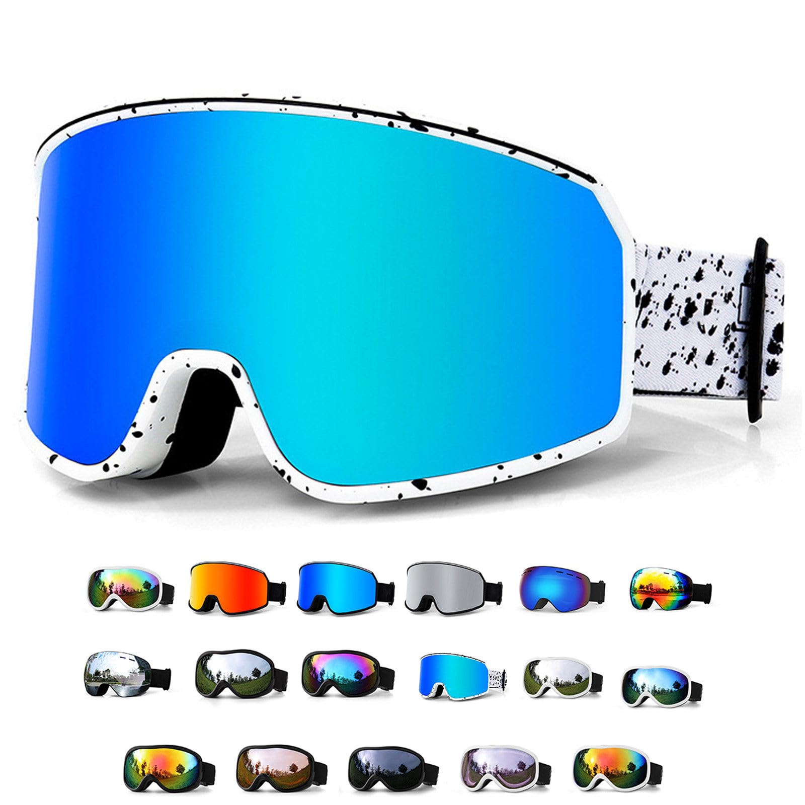 Lunettes de protection pour sports d'hiver et masque de ski pour hommes et femmes