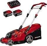 Einhell Cordless Lawnmower with Battery (x2) And Twin-Charger 36V Power X-Change, Brushless Motor, 42cm Cutting Width, 50L Grass Box, 6 Cut Heights, Mulching RASARRO 36/42 - 1