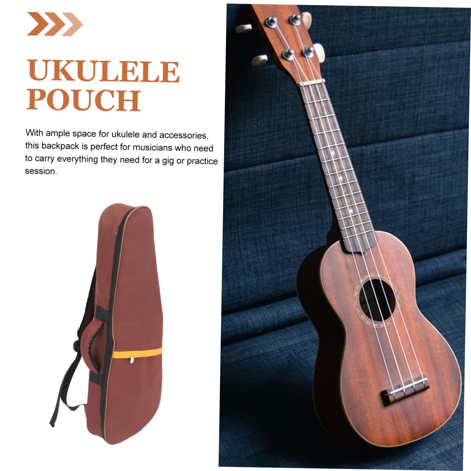 BESTonZON Ukulele Tasche Aus Oxford Tuch Tragbare Ukulele Tasche Mit Verstärktem Design Für Zubehör Und Reisen