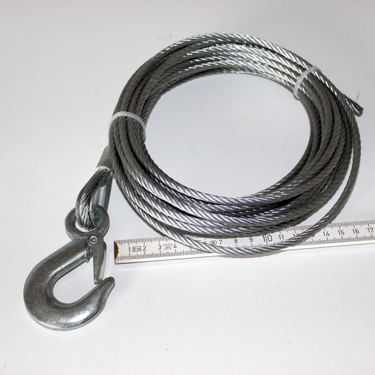 Buy Galvanised Wire Rope 5 mm x 10 m Long for Winch with Safety Hook ...