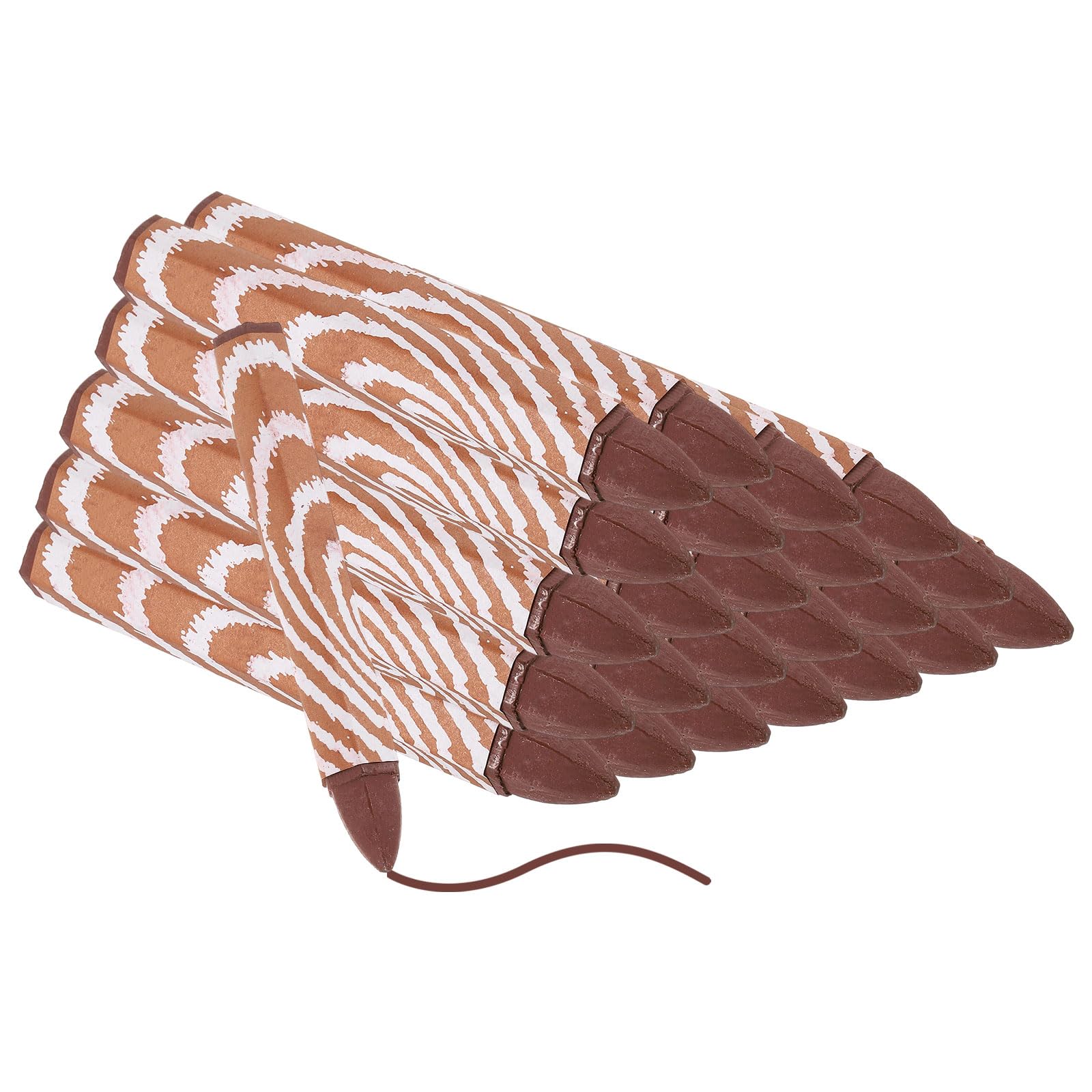 uxcell Lumber Marking Crayons, 24 Pcs Brown Hex Wax Tire Marker, 4" x 0.55" Hex Waterproof Drawing Crayons Furniture Marker for Wood, Glass, Cartons,