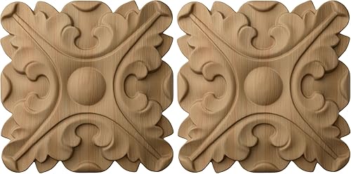 Miniatura 11 de Ekena Millwork ROS03X03ACAL Acanto Roseta cuadrada, 3 1/2"W x 3 1/2"H x 5/8"P, aliso