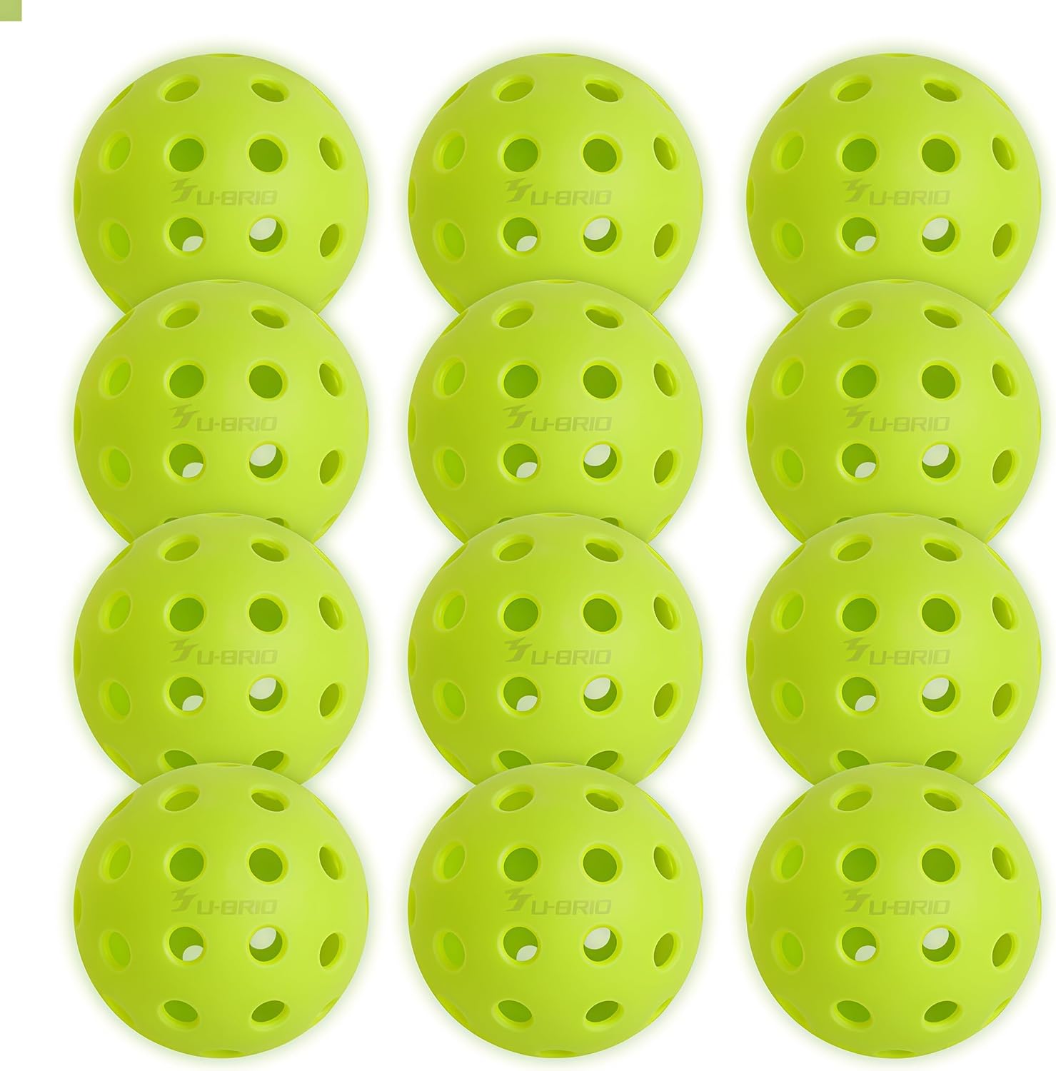 Pro-Grade 40-Hole Outdoor Pickleball Balls 3/4/12 Pack- Pro-Player Tested with Wind-Resistant Design, High-Visibility & 300+ Hit Suitable for Players of All Skill Levels