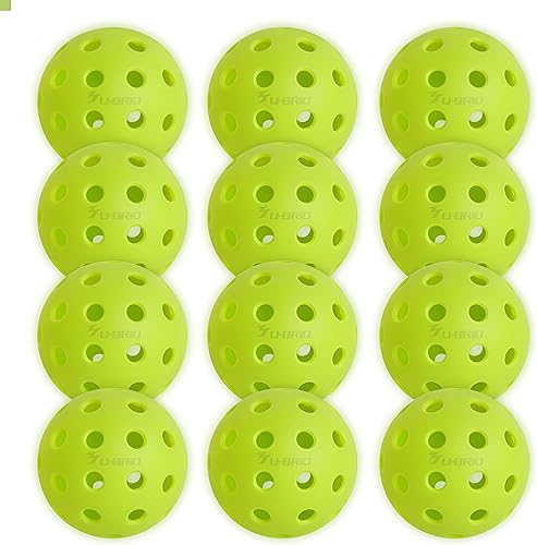 Vista 14 de Paquete de 3/4/12 pelotas de pickleball para exteriores de grado profesional de 40 agujeros, probadas por jugadores con diseño resistente al viento