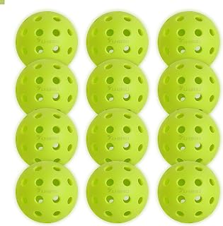 Pro-Grade 40-Hole Outdoor Pickleball Balls 3/4/12 Pack- Pro-Player Tested with Wind-Resistant Design, High-Visibility & 300+ Hit Suitable for Players of All Skill Levels