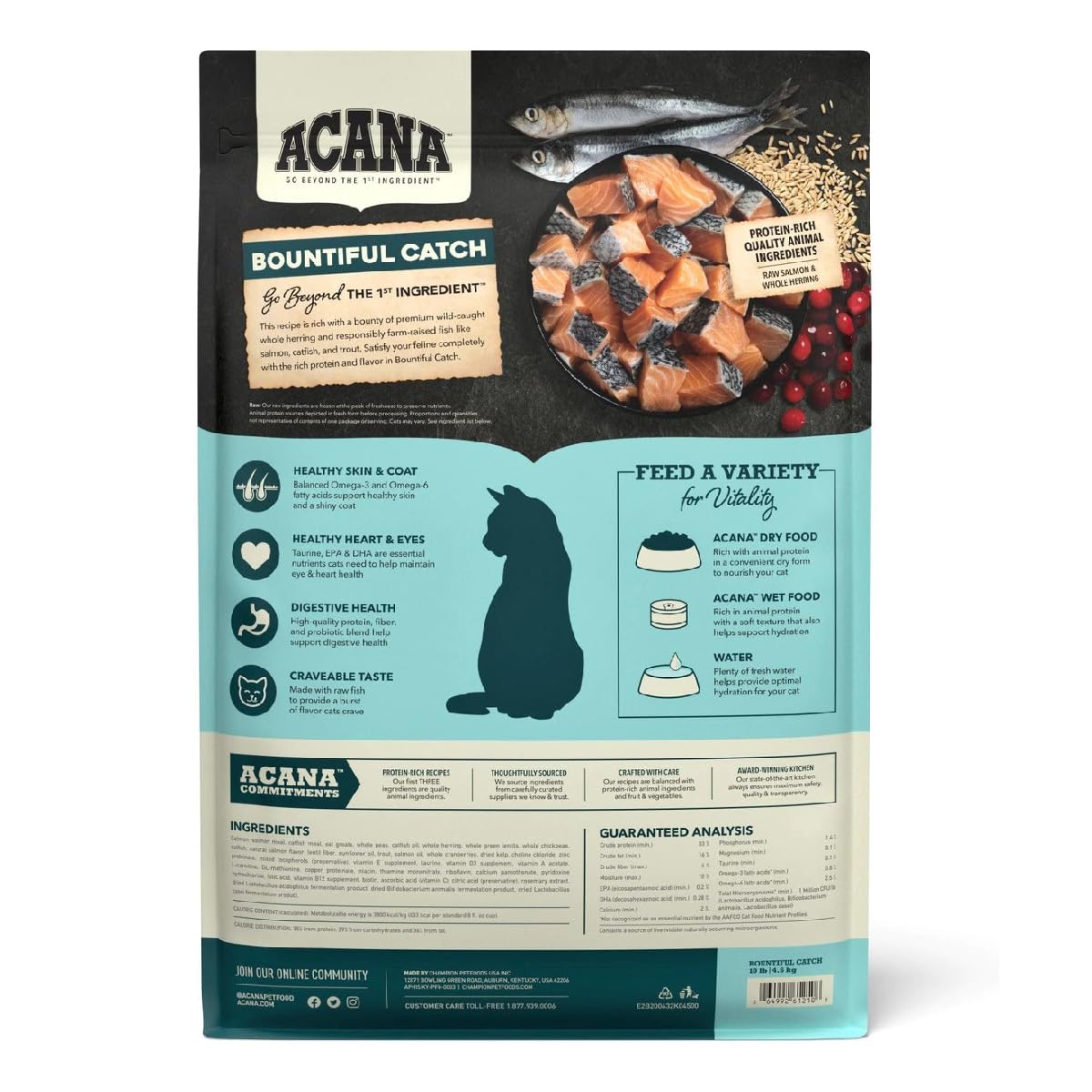 Amazon | アカナ バウンティフル キャッチ 直輸入 キャットフード 4.5
