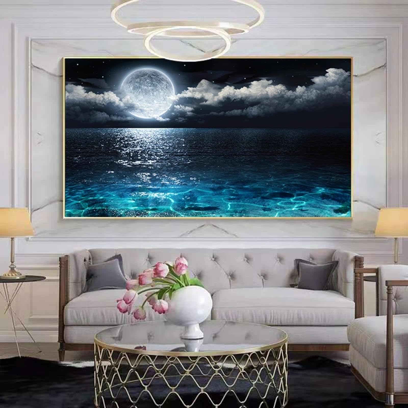 Tableau Toile Vintage Oranger Et Porte - Décoration Murale Paysage Chalet Rustique 50x100cm
