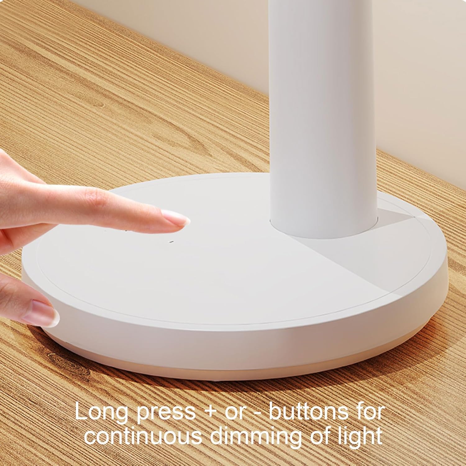 Fockety LED Desk Lamp, 350lm Super Bright Stepless Dimming Table Lamp Desk Light with Stable Base for Home Work Reading Bedroom Bedside