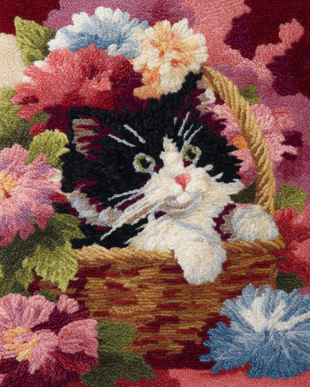 AMBATTERY Latch Hook Kits Carpet Cartoon Cat 60x90cm