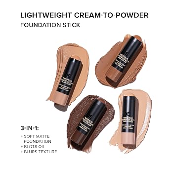 Nudestix Tinted Blur Foundation Stick Cream-to-Powder Lightweight Makeup for Blurring Pores, Blemishes & Fine Lines | Natural-Matte Finish with Light-Reflecting Pigments