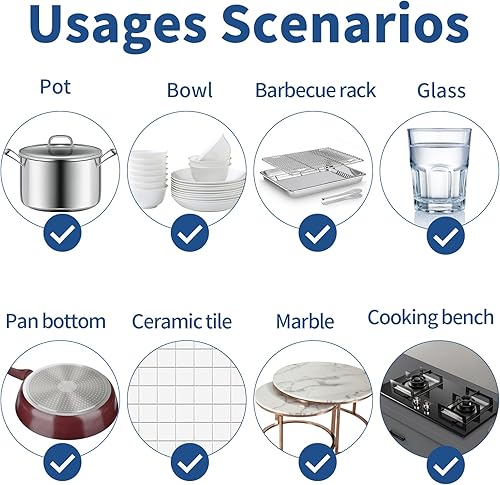 Miniatura 6 de Estropajo de acero inoxidable para fregar, esponjas mágicas de borrador, sartén limpia y estante para asar, lana de acero para cocina y baño (10