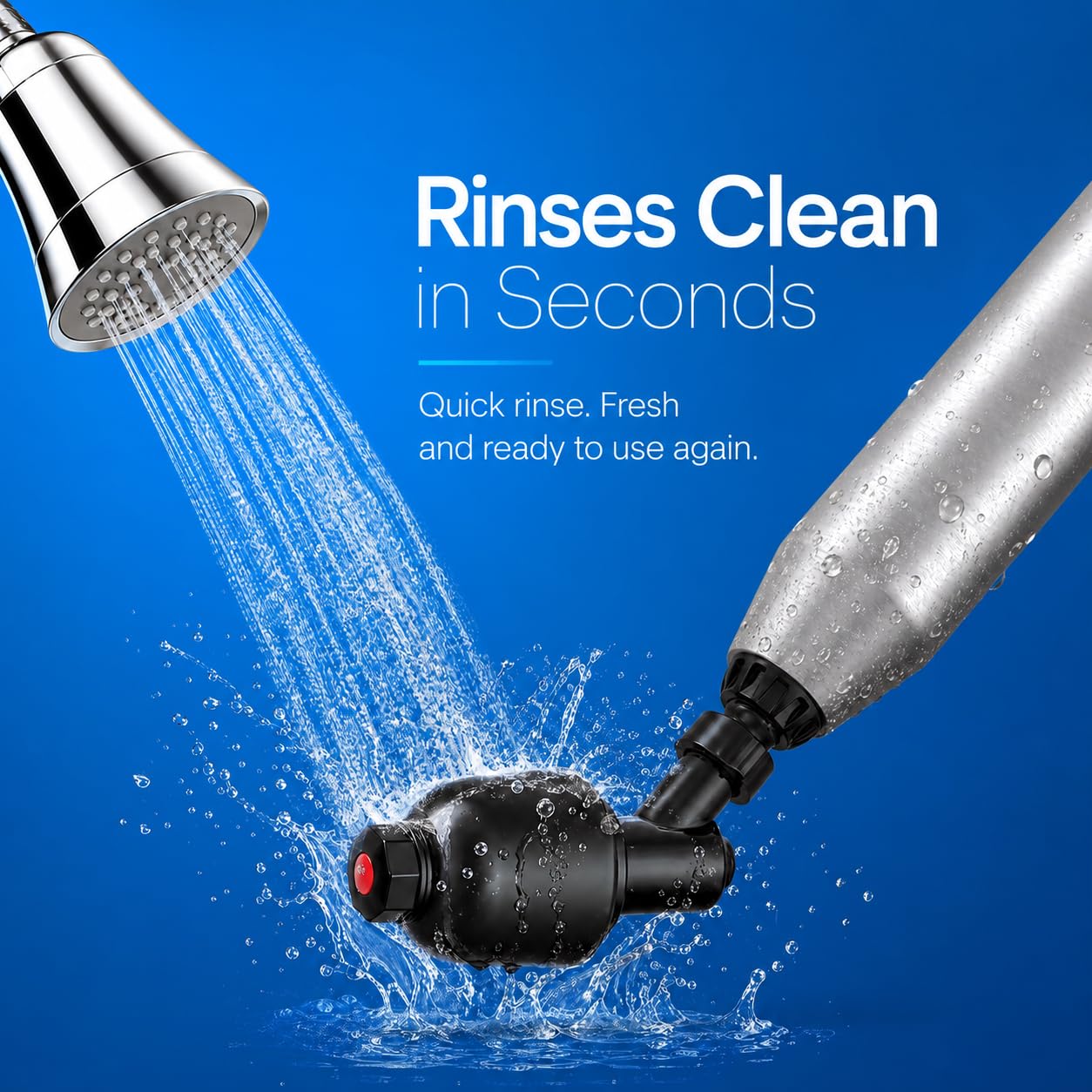 Sturalavandini Elettrico ad Aria Compressa, Stura Scarichi Professionale 1-8 BAR, Pompa a Pressione per WC, Lavandino, Doccia e Tubature, con Testa Antischiasso 120° - Nero Inchiostro