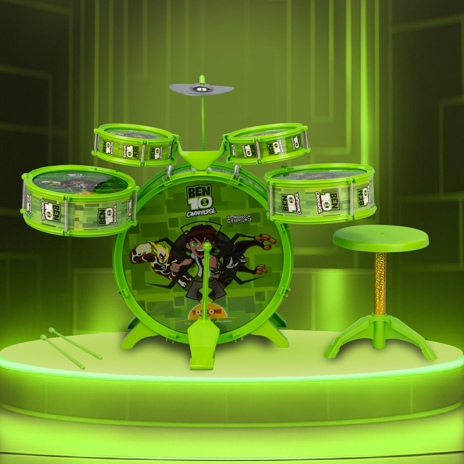 Toyzone Ben10 Drum Set | Multifunctional Jazz Drum | Musical Drum Set | Music Play Toy | Kids Percussion Set | Toy Drum kit | Musical Instrument for Kids-image-45