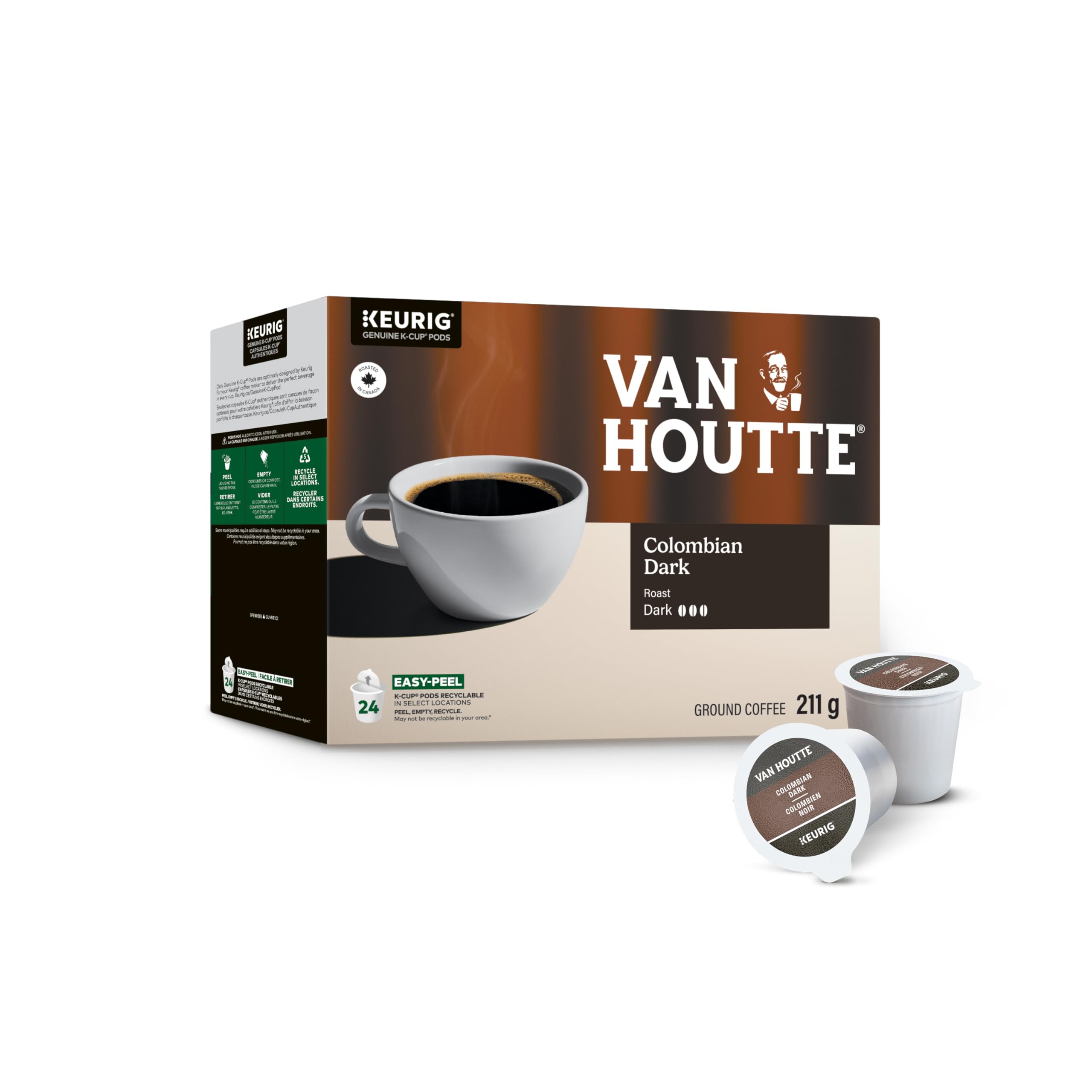 Amazon.com: Van Houtte Colombian Dark Coffee, K-Cup Portion Pack