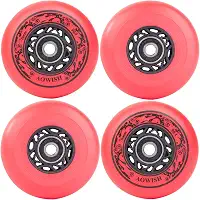 Rodas de skate em linha, fórmula asfalto para uso externo, lâminas agressivas, rodas de substituição de hóquei de 90a com rolamentos ABEC-9 e espaçadores flutuantes, pacote com 4