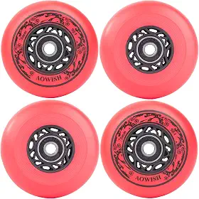 Rodas de skate em linha, fórmula asfalto para uso externo, lâminas agressivas, rodas de substituição de hóquei de 90a com rolamentos ABEC-9 e espaçadores flutuantes, pacote com 4