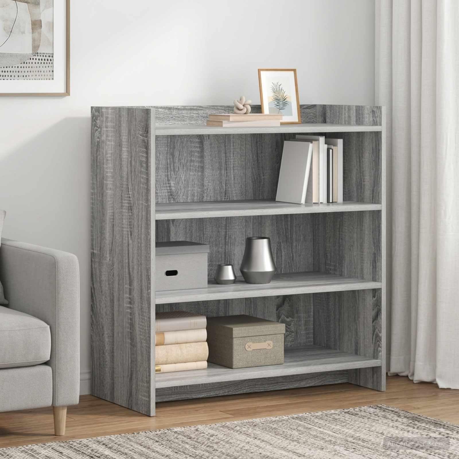 Credenza grigio Sonoma, 75 x 36 x 80 cm, in legno